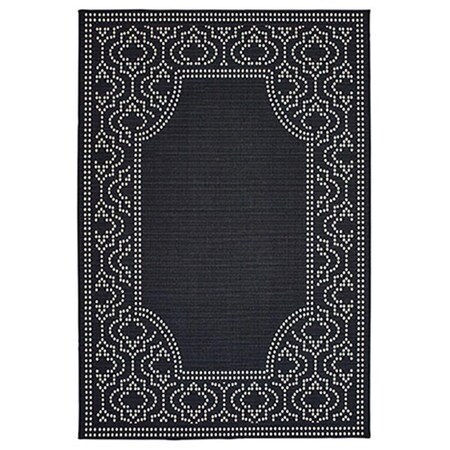 Oriental Weavers 2 ft. 3 in. x 7 ft. 6 in. Marina Runner Rug Black M1247K067230ST